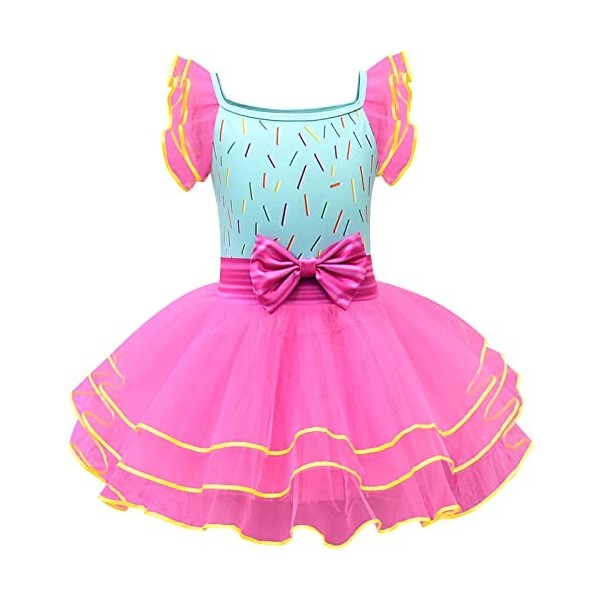 Foanja Fancy Nancy Déguisement Fille Nancy Princesse Ballet Tulle Robe et Pantalon Accessoires Masque Collier pour Enfant Dre