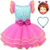 Foanja Fancy Nancy Déguisement Fille Nancy Princesse Ballet Tulle Robe et Pantalon Accessoires Masque Collier pour Enfant Dre