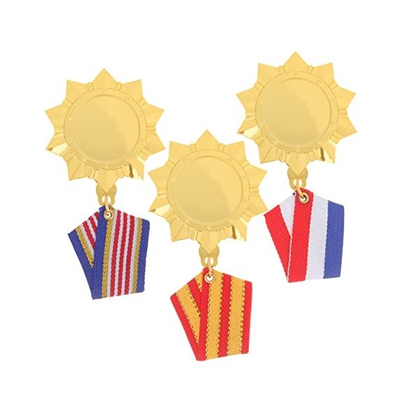 Happyyami 12 Pcs Vétéran Médaille Crête Jouet Party Favours Memorial Medal Party Accessoire De Jeu Délicate Épinglette Broche