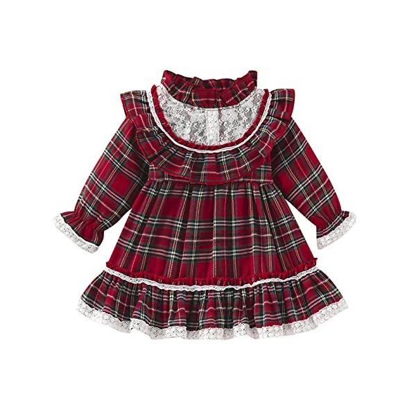 Xiaojiu Mon Premier Noel Robe Bébé Deguisement Reine Des Neiges Tenue De Réveillon Robe Sequin DéGuisement Enfant Fille Dégui