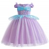 Foanja Sirène Déguisement et Accessoires Fille Ariel Princesse Paillettes Tulle Robes de Soirée pour Enfant Cosplay Halloween