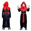 Costume de ministre gothique - diable - déguisement - carnaval - halloween - secte - couleur noire - enfant - taille m - 4-6 