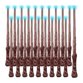 Durratou 20 Pièces de Magicien Son Éclairant Jouet en Plastique Marron pour Enfants Filles Garçons Déguisement Accessoire de 
