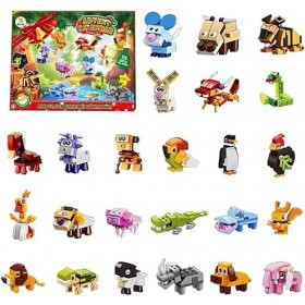LAKIN Calendrier de lAvent de Noël 2022, 400 pièces, mini blocs de construction danimaux, compte à rebours pour enfant, com