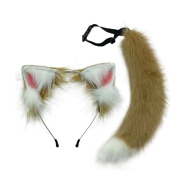 Accessoires de queue danimaux Lolita faits à la main en peluche, oreilles danimal mignons, accessoires de mode mignons pour