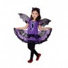 Costume de fille chauve-souris - vampire - déguisement - Halloween - carnaval - enfants - taille M - 5-7 ans - idée cadeau po