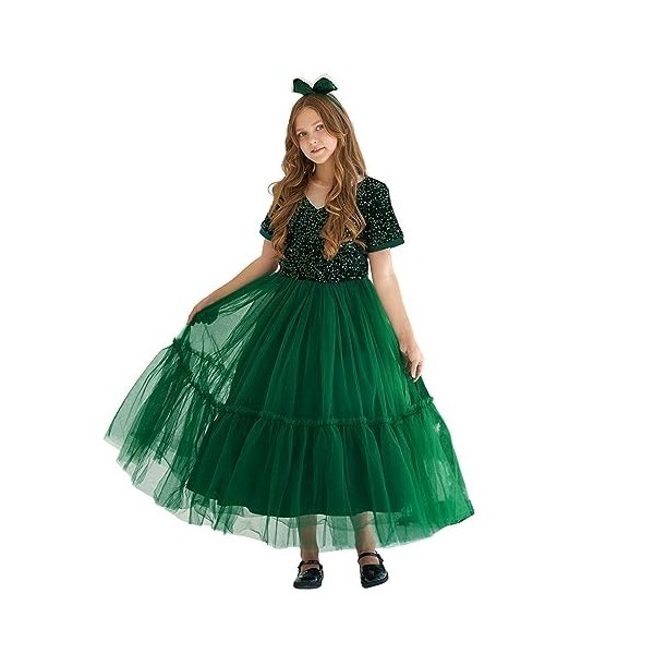 Yavion Robe De Noel Enfants Deguisement Annee 90 Tenue Noel Famille Robe Raiponce 6 Ans DéGuisement Enfant Fille Deguisement 