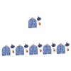 Toyvian 6 Ensembles Sac Kit Fournitures Seau Costume De Noël Bleu - Halloween Enfants Tenues Enfants Goodie Costumes Bonbons 