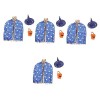 Toyvian 6 Ensembles Sac Kit Fournitures Seau Costume De Noël Bleu - Halloween Enfants Tenues Enfants Goodie Costumes Bonbons 