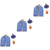 Toyvian 6 Ensembles Sac Kit Fournitures Seau Costume De Noël Bleu - Halloween Enfants Tenues Enfants Goodie Costumes Bonbons 