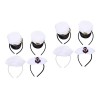 minkissy 12 Pcs Officier Navy Party Supplies Mini CaptainS Naval Cap Enfants Chapeaux Et Bandes Robe Yacht Bateau Enfants Ce