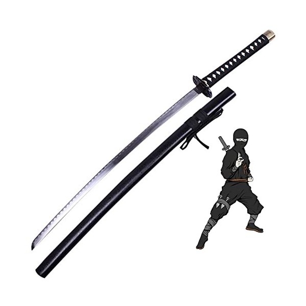 NIANXINN Épée de Samouraï Avec Fourreau, Katana Pour Les Fans DAnime, Katanas En Bois Épée Samouraï Jouet Épée Halloween Hab