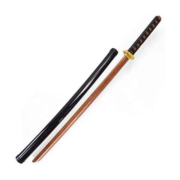 PSKSER Bokken en Bois darts Martiaux délite avec Poignée en Corde,Épées de samouraï,Accessoires dépée en Bois de Bambou,po