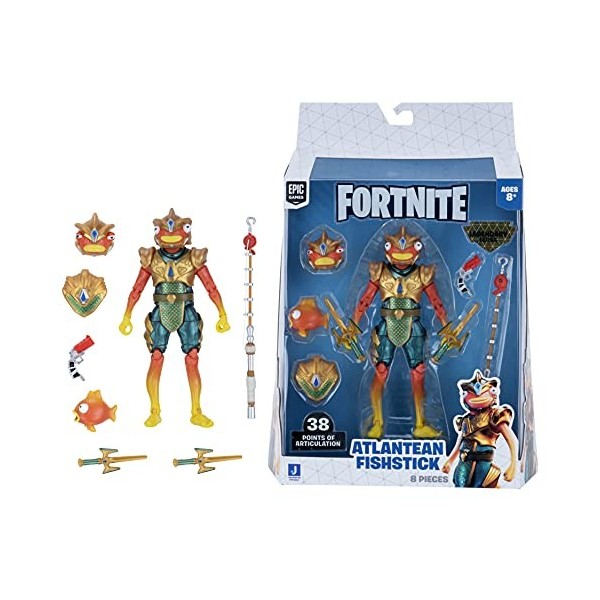 Fortnite- Figura Fishstick Legendary Series 15cm Does Not Apply Figurine légendaire, FNT0821, Fnt-Fig.Leg Atlantean Fishtick,