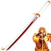 Lxning Rengoku Kyoujurou Katana Cosplay PU Mousse Épée Démon Tueur Lame Épée Accessoires Modèle pour Noël Cadeaux danniversa