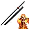 Lxning Rengoku Kyoujurou Katana Cosplay PU Mousse Épée Démon Tueur Lame Épée Accessoires Modèle pour Noël Cadeaux danniversa