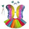 Onlynery Tissu Papillon | Papillon Baguette Cosplay Accessoires avec Lumières, Costumes Fée pour EnfantsHabiller des Fée pour