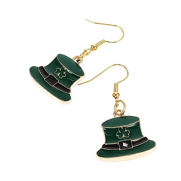 1 paire de boucles doreilles costume vert boucles doreilles délicates accessoires de robe accessoires de la Saint-Patrick c