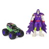 Monster Jam, Official Grave Digger 1:64 Scale Monster Truck and 5-inch Grim Creatures Action Figure Metallic Purple 