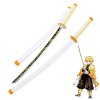 HASMI Samurai Katanas Cosplay Jouets Pour Of Slayer, 76 Cm/104 Cm Anime Ninja, Épée En Bambou Pour Accessoires de Déguisement