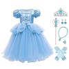 Robe de Cendrillon,Costume pour enfant,Robe princesse fille,Tulle,Robe maxi,Raiponce,Princesse,Cosplay,Festive,Carnaval,Robe 