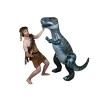 Déguisement préhistorique de homme des cavernes avec accessoire de dinosaure T-Rex gonflable géant – Taille XL
