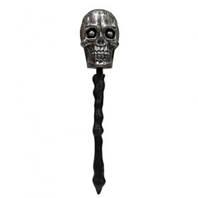 Crâne dhalloween Tenant Un Sceptre Accessoires de déguisement pour Enfants Color:Silver 