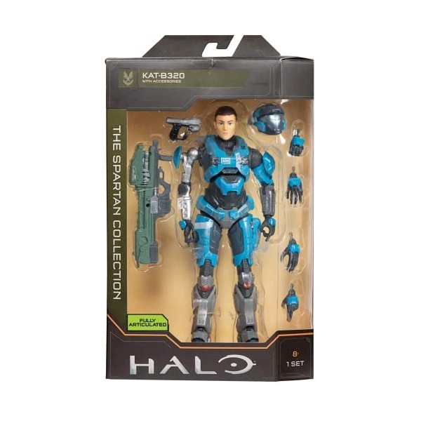 Halo The Collection Kat avec Laser Magnum et Spartan 16,5 cm Figurine 17 cm, HLW0019, Multicolore