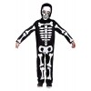 Costume de squelette - déguisement - carnaval - halloween - zombies - monstre - mort - os - couleur noire - enfant - taille l