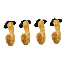 Toyvian 4 Pièces Accessoires De Queue DAnimal Mitaines Pour Enfants Costumes De Cosplay Costume Adulte Queue De Tigre Queue 