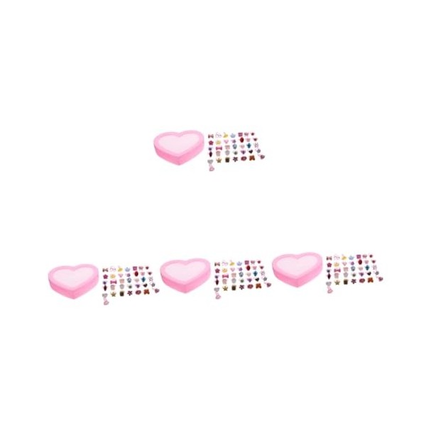 ibasenice 5 Ensembles De Strass Coeur Robe Jeu Princesse Forme De Noël Rose Semblant Fille Cristal Accessoires Réglables Ador