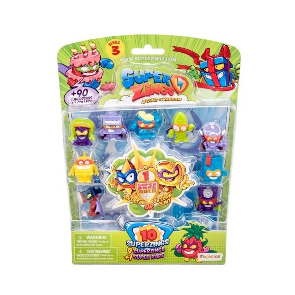 Magic Box Toys Superzings Blister 10 Figurines Séries 3 PSZ3B016IN00