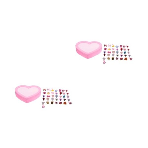 ibasenice 5 Ensembles De Strass Coeur Robe Jeu Princesse Forme De Noël Rose Semblant Fille Cristal Accessoires Réglables Ador