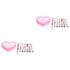 ibasenice 5 Ensembles De Strass Coeur Robe Jeu Princesse Forme De Noël Rose Semblant Fille Cristal Accessoires Réglables Ador