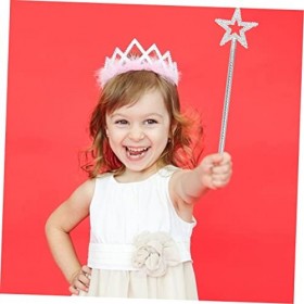 ibasenice 40 Pcs Ange Swizzle Cosplay Enfants Jeu Et Bâtons De Fée En Forme DÉtoile Fille Garçons Habillage Ruban De Poche C