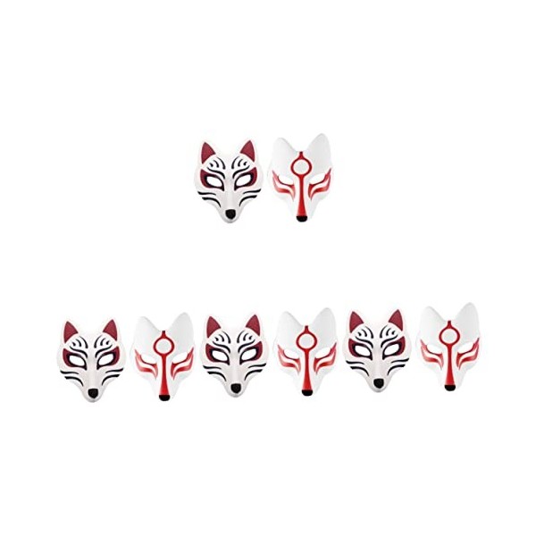 Toyvian 8 Pièces Masque De Renard Tenues De Cosplay Masques DHalloween Pour Adultes Masque De Bal Masques Accessoire Photo C