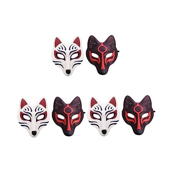 Toyvian 8 Pièces Masque De Renard Tenues De Cosplay Masques DHalloween Pour Adultes Masque De Bal Masques Accessoire Photo C
