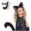 FRCOLOR Lot de 4 ensembles doreilles de chat bandeau cosplay tenues filles animaux en peluche fille tenue mascarade accessoi