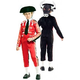 EuroCarnavales Déguisement Double de Torero et Taureau pour Enfant