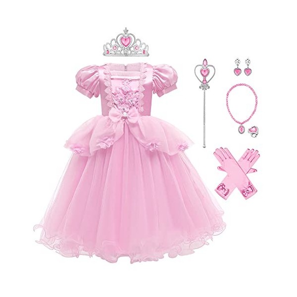 Robe de Cendrillon,Costume pour enfant,Robe princesse fille,Tulle,Robe maxi,Raiponce,Princesse,Cosplay,Festive,Carnaval,Robe 