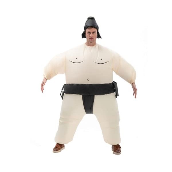 Costumes gonflables pour Halloween, cosplay, combattant sumo, accessoires de déguisement noir 