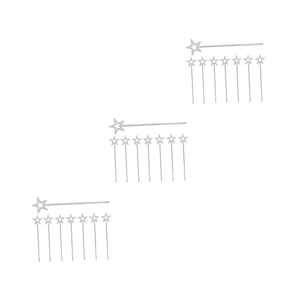 ibasenice 40 Pièces Kidcraft Ensemble De Jeu Étoile Accessoires De Bal De Princesse En Plastique De Fée De Poche Baguettes De