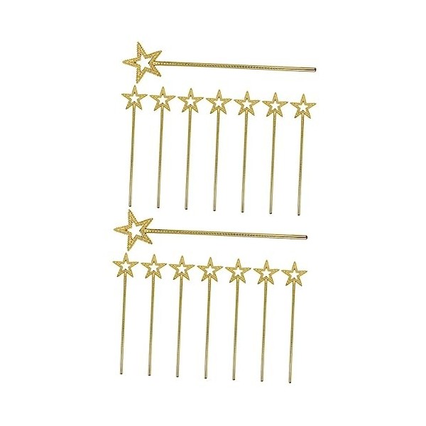 ibasenice 40 Pièces Kidcraft Ensemble De Jeu Étoile Accessoires De Bal De Princesse En Plastique De Fée De Poche Baguettes De