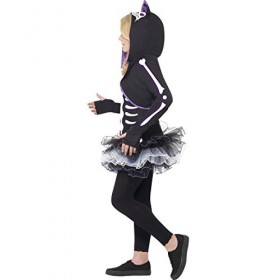 NET TOYS Déguisement de Chat Halloween Chats Squelette Chat Déguisement pour Enfant Chats Costume Enfants Squelette de Chat D