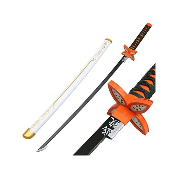 KAXO Épée Slayers Blade Cos Katana Japonais En Bois, Accessoires de Jeu de Rôle Modèle DArme Anime Black Samurai Ninja Jour