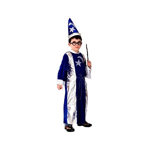 Inception Pro Infinite Taille M - 5/6 Ans - Costume - Déguisement - Carnaval - Halloween - Merlin Wizard - Couleur Bleu et Ar