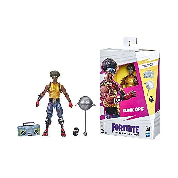 Hasbro Fortnite Victory Royale Series, Figurine de Collection articulée Soldat Funky avec Accessoires, 15 cm, dès 8 Ans F4975