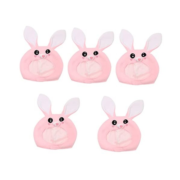 ABOOFAN 5 Pièces Oreilles Couvre-Chef De Lapin Costume DEnfants Bandeaux DAnimaux Pour Enfants Lapin En Peluche Accessoires