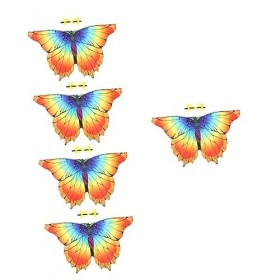 ABOOFAN 5 Ensembles Costume Plage Couleur Papillons Robe Enfants Cosplay Orange De Photo Prop Arc-En-Ciel Enfants Accessoires