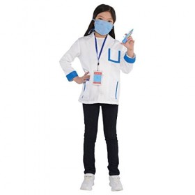 amscan daccessoires de Costume de médecin pour Enfant | Taille S 4-6 | 1 kit, Blanc, S Garçon